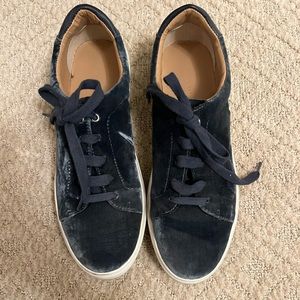 Banana Republic Navy Velvet Sneakers